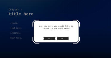 menu ui for unfinished game #2