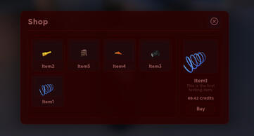 shop ui for unfinished game #1